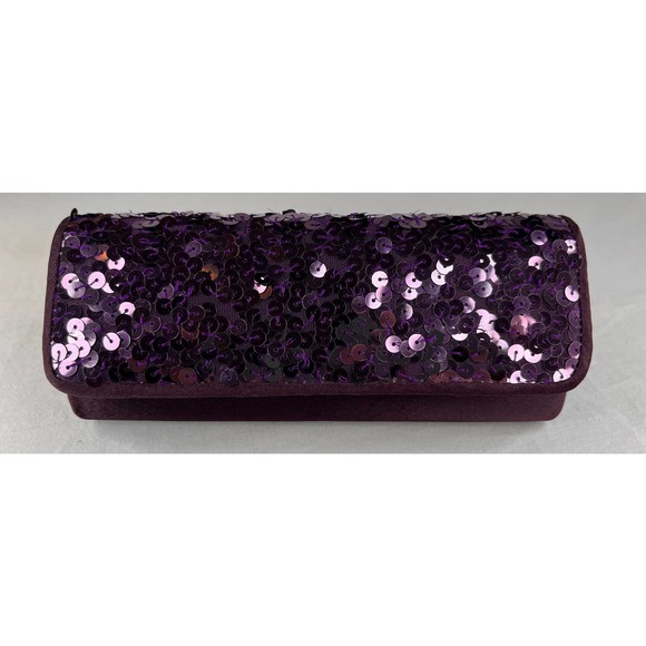 Jessica McClintock Clutch Evening Bag‎ Purple Sequins - Picture 8 of 10